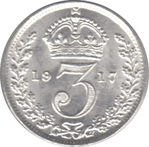 1917 THREEPENCE ( BU ) - Threepence - Cambridgeshire Coins