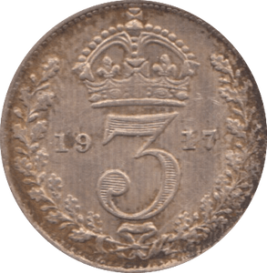 1917 THREEPENCE ( EF ) 4 - Threepence - Cambridgeshire Coins