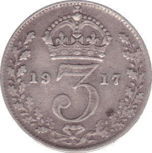 1917 THREEPENCE ( F ) - Threepence - Cambridgeshire Coins