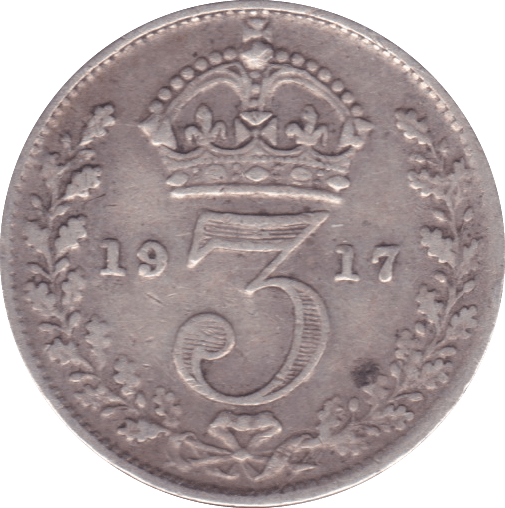 1917 THREEPENCE ( F ) - Threepence - Cambridgeshire Coins