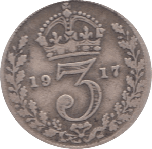 1917 THREEPENCE ( FINE ) 25 - Threepence - Cambridgeshire Coins