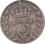 1917 THREEPENCE ( FINE ) 25 - Threepence - Cambridgeshire Coins