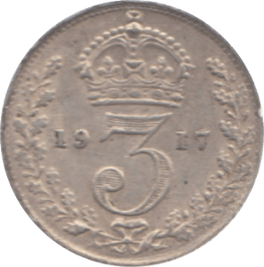 1917 THREEPENCE ( GVF ) - Threepence - Cambridgeshire Coins