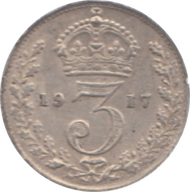 1917 THREEPENCE ( GVF ) - Threepence - Cambridgeshire Coins