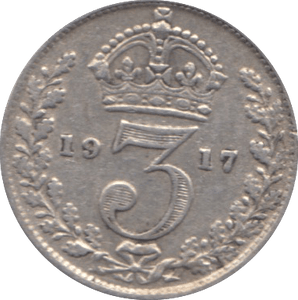 1917 THREEPENCE ( VF ) - threepence - Cambridgeshire Coins