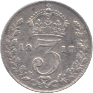 1917 THREEPENCE ( VF ) - Threepence - Cambridgeshire Coins