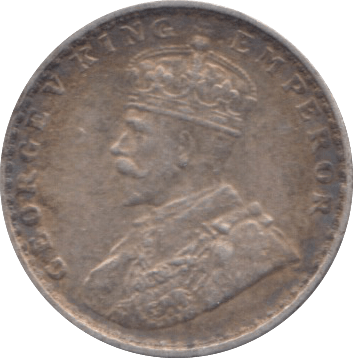 1917 TWO ANNAS INDIA - WORLD COINS - Cambridgeshire Coins