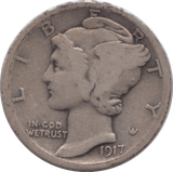 1917 USA SILVER DIME DENVER MINT - SILVER WORLD COINS - Cambridgeshire Coins