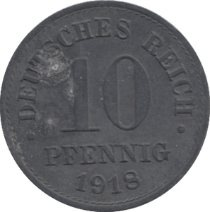 1918 10 PFENNING GERMANY - WORLD COINS - Cambridgeshire Coins