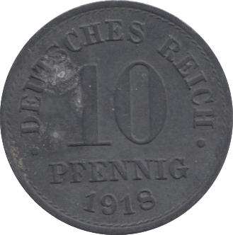1918 10 PFENNING GERMANY - WORLD COINS - Cambridgeshire Coins