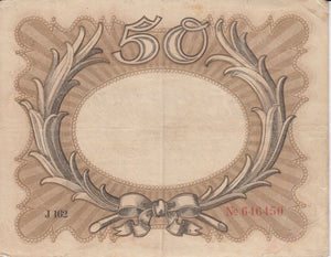 1918 50 MARK GERMAN INFLATION BANKNOTE BERLIN GERMANY REF 759 - World Banknotes - Cambridgeshire Coins