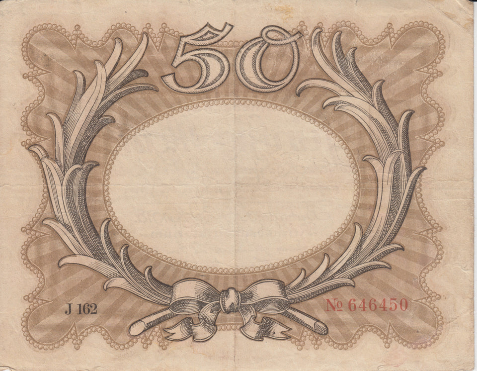 1918 50 MARK GERMAN INFLATION BANKNOTE BERLIN GERMANY REF 759 - World Banknotes - Cambridgeshire Coins