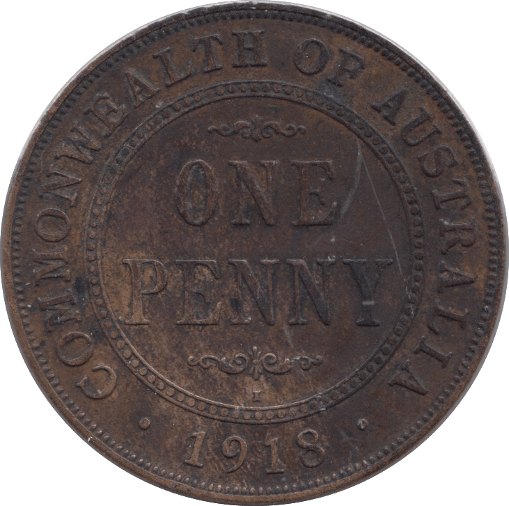1918 AUSTRALIA COMMONWEALTH ONE PENNY - WORLD COINS - Cambridgeshire Coins