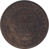 1918 AUSTRALIA COMMONWEALTH ONE PENNY - WORLD COINS - Cambridgeshire Coins