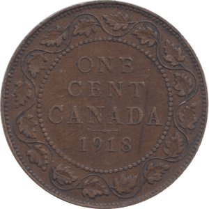 1918 CANADA ONE CENT - WORLD COIN - Cambridgeshire Coins