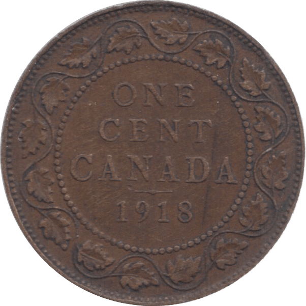 1918 CANADA ONE CENT - WORLD COIN - Cambridgeshire Coins