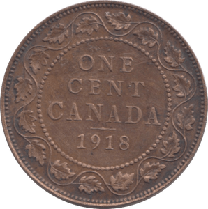 1918 CANADA ONE CENT - WORLD COINS - Cambridgeshire Coins