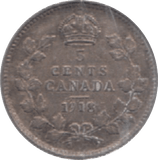 1918 CANADA SILVER 5 CENTS - WORLD SILVER COINS - Cambridgeshire Coins
