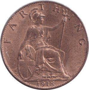 1918 FARTHING ( BU ) - Farthing - Cambridgeshire Coins