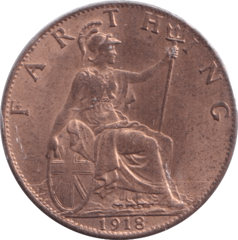 1918 FARTHING ( BU ) - Farthing - Cambridgeshire Coins