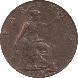 1918 FARTHING ( EF ) 2 - Farthing - Cambridgeshire Coins