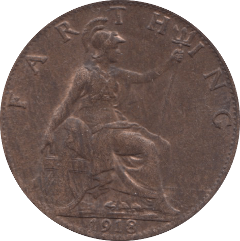1918 FARTHING ( EF ) 2 - Farthing - Cambridgeshire Coins