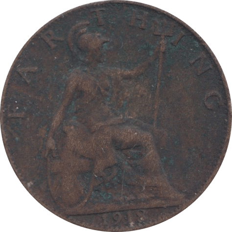 1918 FARTHING ( FAIR ) - Farthing - Cambridgeshire Coins