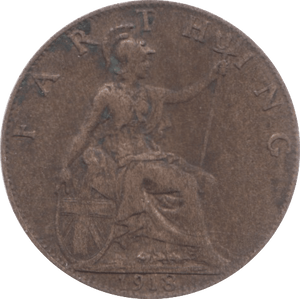 1918 FARTHING ( GF ) 3 - Farthing - Cambridgeshire Coins