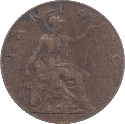 1918 FARTHING ( GF ) 3 - Farthing - Cambridgeshire Coins