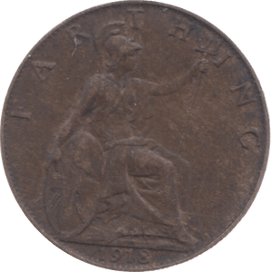 1918 FARTHING ( GVF ) 3 - Farthing - Cambridgeshire Coins