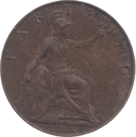 1918 FARTHING ( GVF ) 3 - Farthing - Cambridgeshire Coins