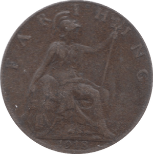 1918 FARTHING ( VF ) 23 - Farthing - Cambridgeshire Coins