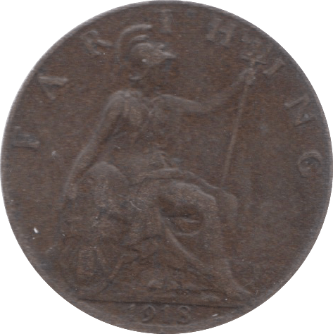 1918 FARTHING ( VF ) 23 - Farthing - Cambridgeshire Coins