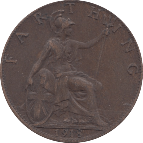 1918 FARTHING ( VF ) - Farthing - Cambridgeshire Coins