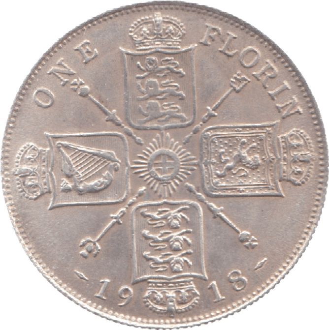 1918 FLORIN ( AUNC ) 6 - Florin - Cambridgeshire Coins