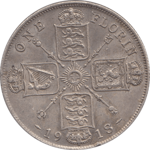 1918 FLORIN ( EF ) 5 - Florin - Cambridgeshire Coins
