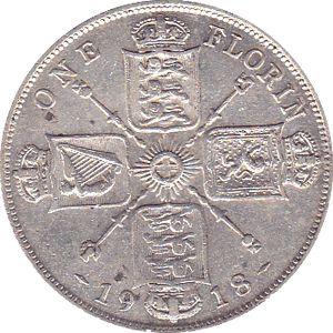 1918 FLORIN ( EF ) B - Florin - Cambridgeshire Coins