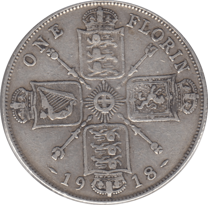 1918 FLORIN ( GF ) 6 - Florin - Cambridgeshire Coins