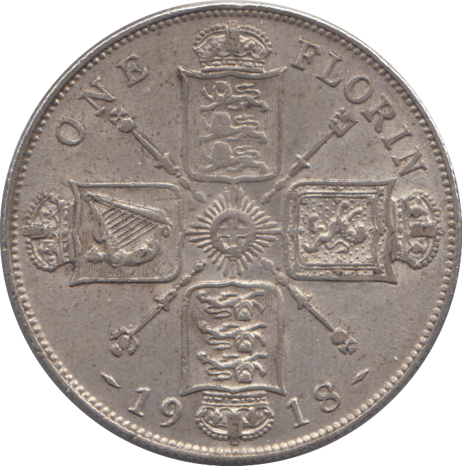 1918 FLORIN ( GVF ) - Florin - Cambridgeshire Coins