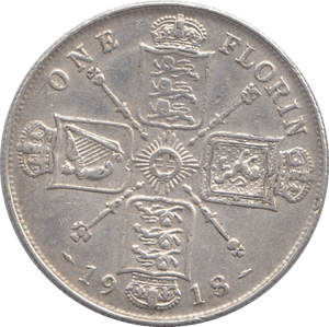 1918 FLORIN ( GVF ) - FLORIN - Cambridgeshire Coins