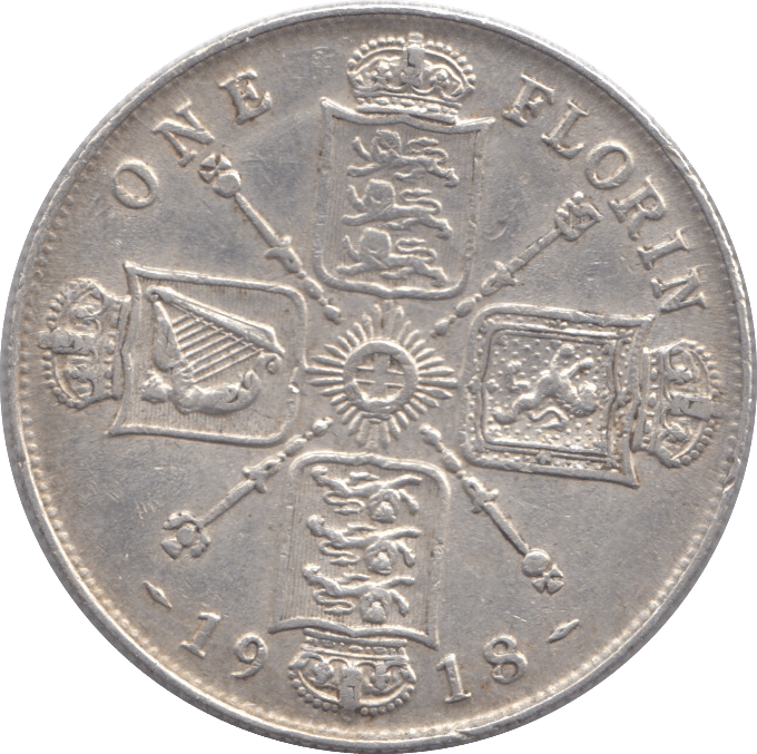 1918 FLORIN ( GVF ) - FLORIN - Cambridgeshire Coins