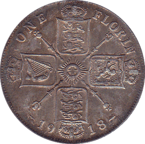1918 FLORIN ( VF ) . C - Florin - Cambridgeshire Coins