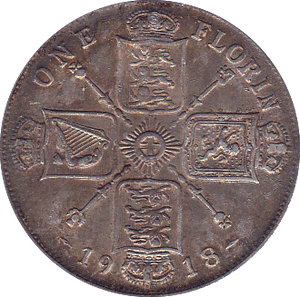 1918 FLORIN ( VF ) . C - Florin - Cambridgeshire Coins