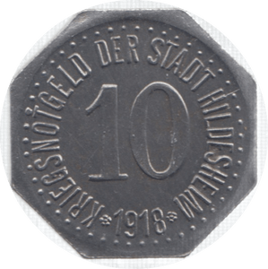 1918 GERMANY 10 PFENNIG - WORLD COINS - Cambridgeshire Coins