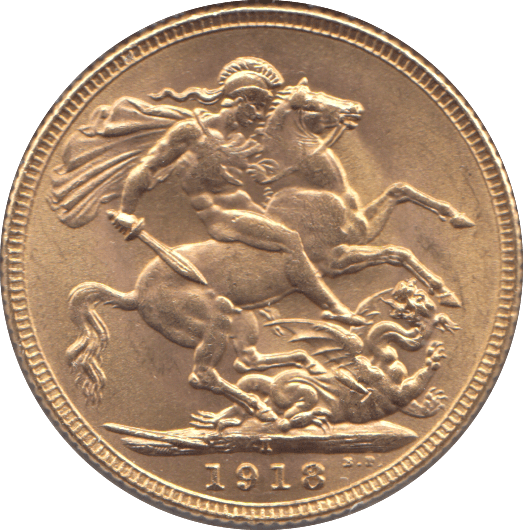 1918 GOLD SOVEREIGN BOMBAY MINT ( UNC ) - Sovereign - Cambridgeshire Coins
