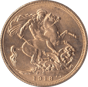 1918 GOLD SOVEREIGN ( UNC ) BOMBAY MINT - Sovereign - Cambridgeshire Coins