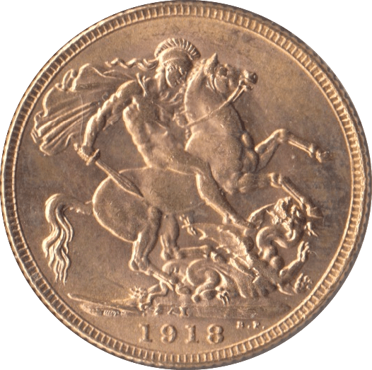 1918 GOLD SOVEREIGN ( UNC ) BOMBAY MINT - Sovereign - Cambridgeshire Coins