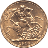 1918 GOLD SOVEREIGN ( UNC ) - Sovereign - Cambridgeshire Coins