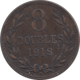 1918 H EIGHT DOUBLES GUERNSEY - WORLD COINS - Cambridgeshire Coins