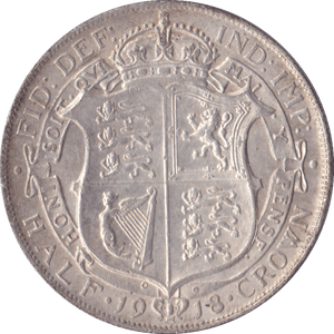 1918 HALFCROWN ( AUNC ) A - Halfcrown - Cambridgeshire Coins